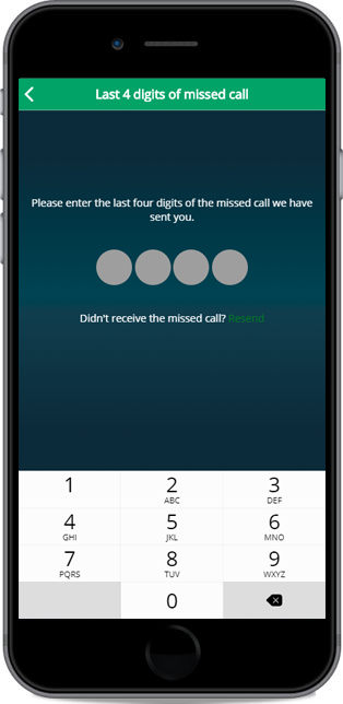 Missed call verification